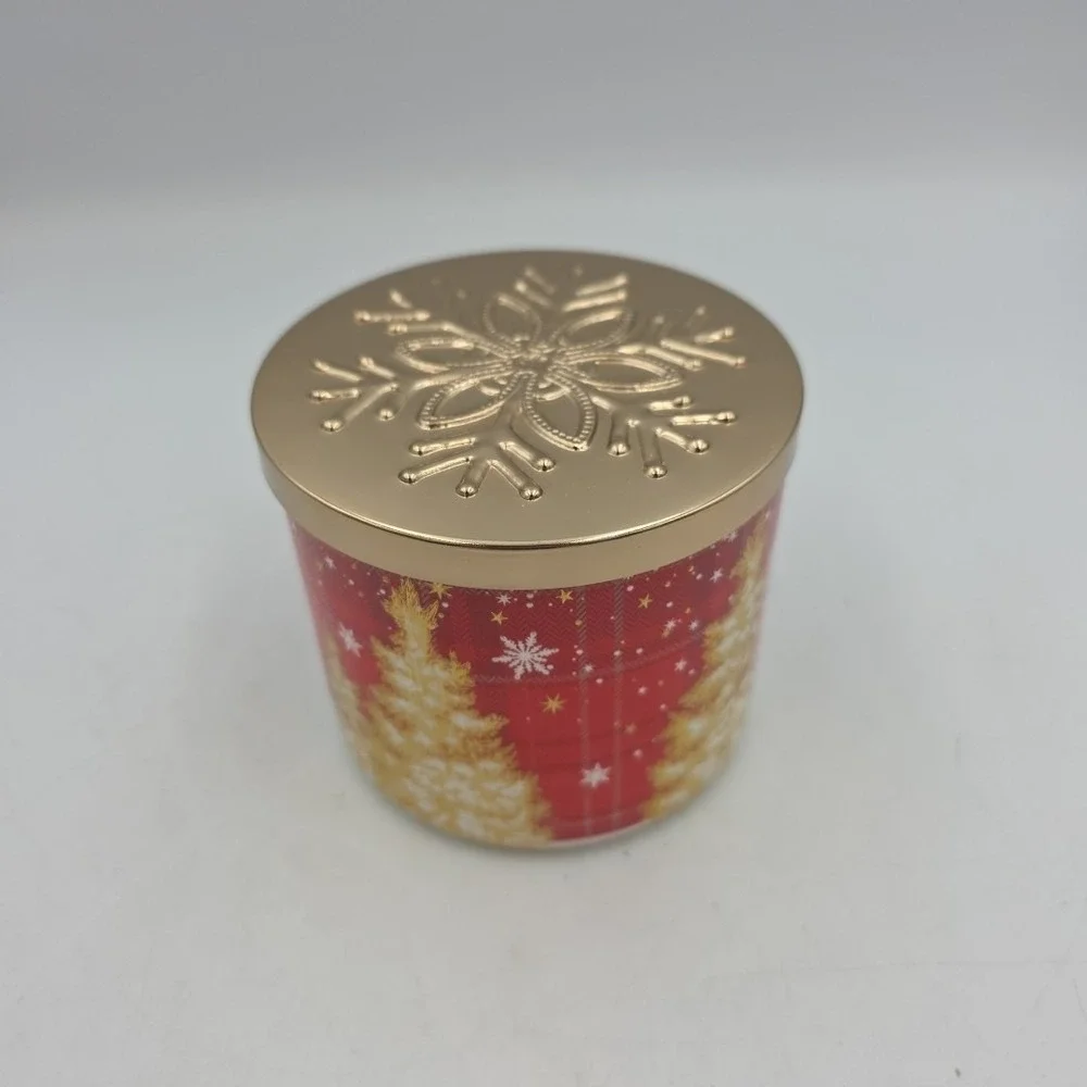 BATH & BODY WORKS Candle CHRISTMAS CIDER 14.5oz 3-Wick WHITE BARN Holiday Candle - Picture 4 of 4